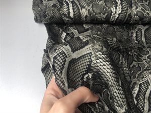 Fastvævet viscose - slangeskind i mørke toner